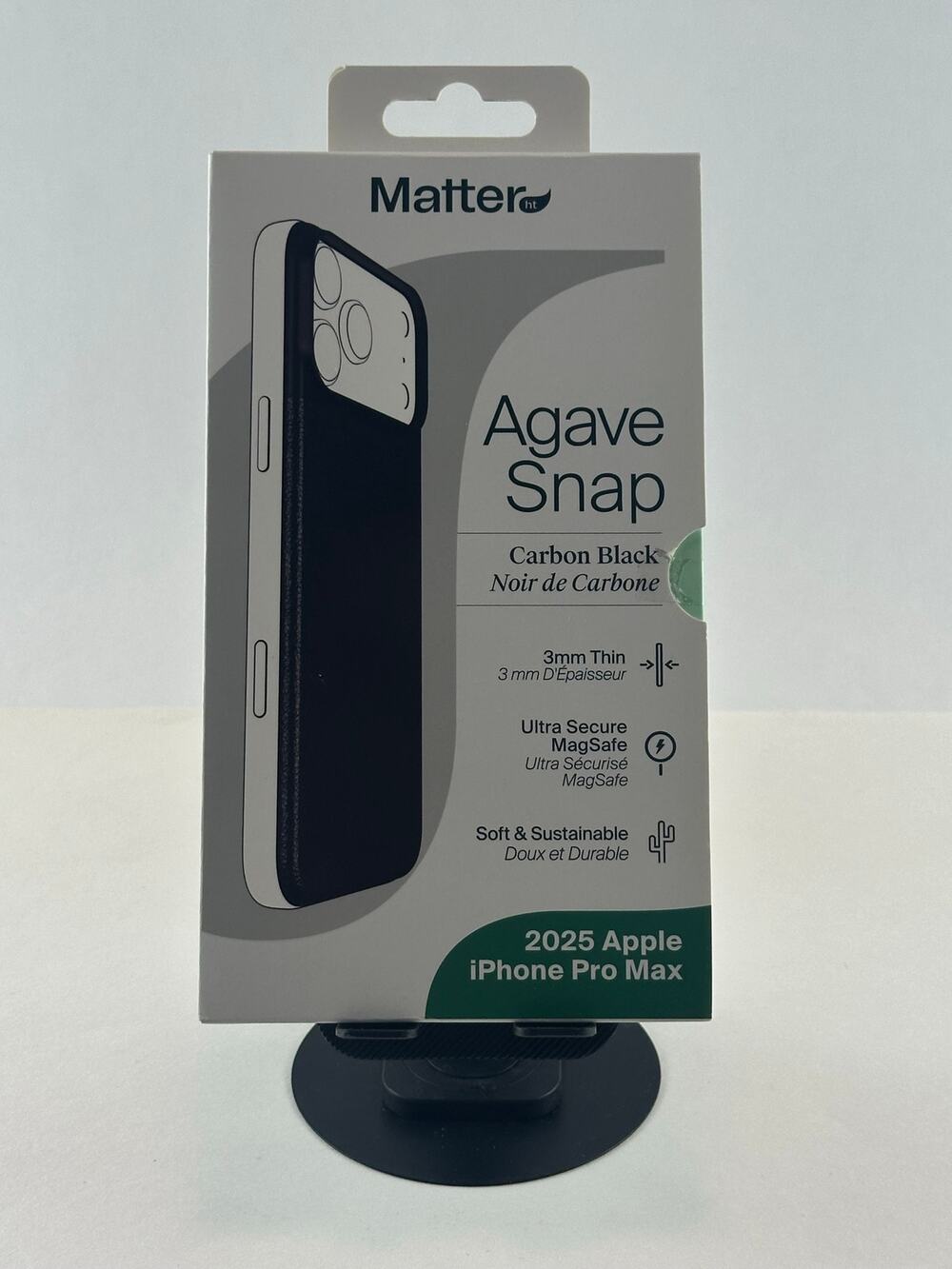 Matter Agave Snap Leather iPhone 17 Pro Max Black Case NWT MSRP: $60.00